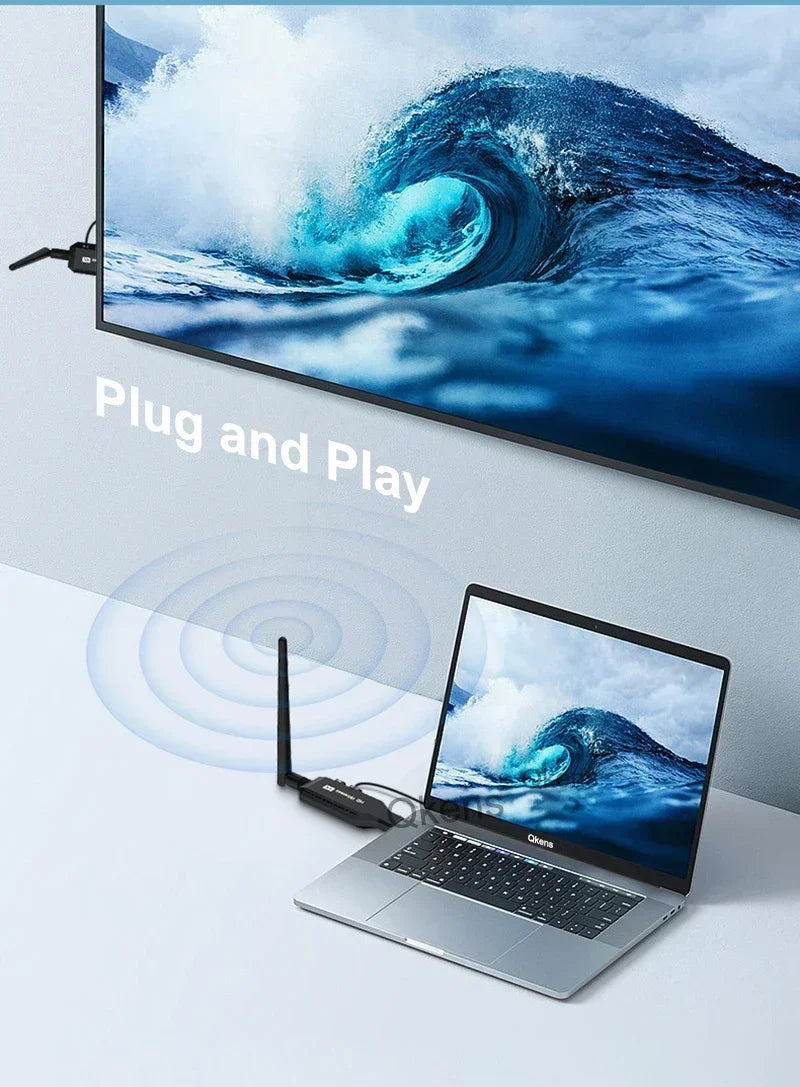 1080P HDMI Wireless Extender Kit with 2 Receivers 50m Range, Plug & Play