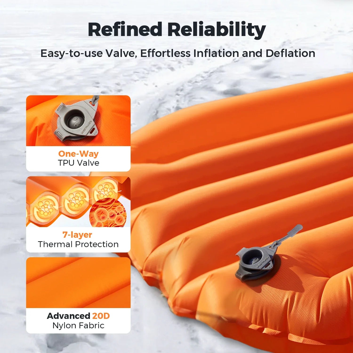Lightweight Outdoor Sleeping Mat for Cold Weather Camping