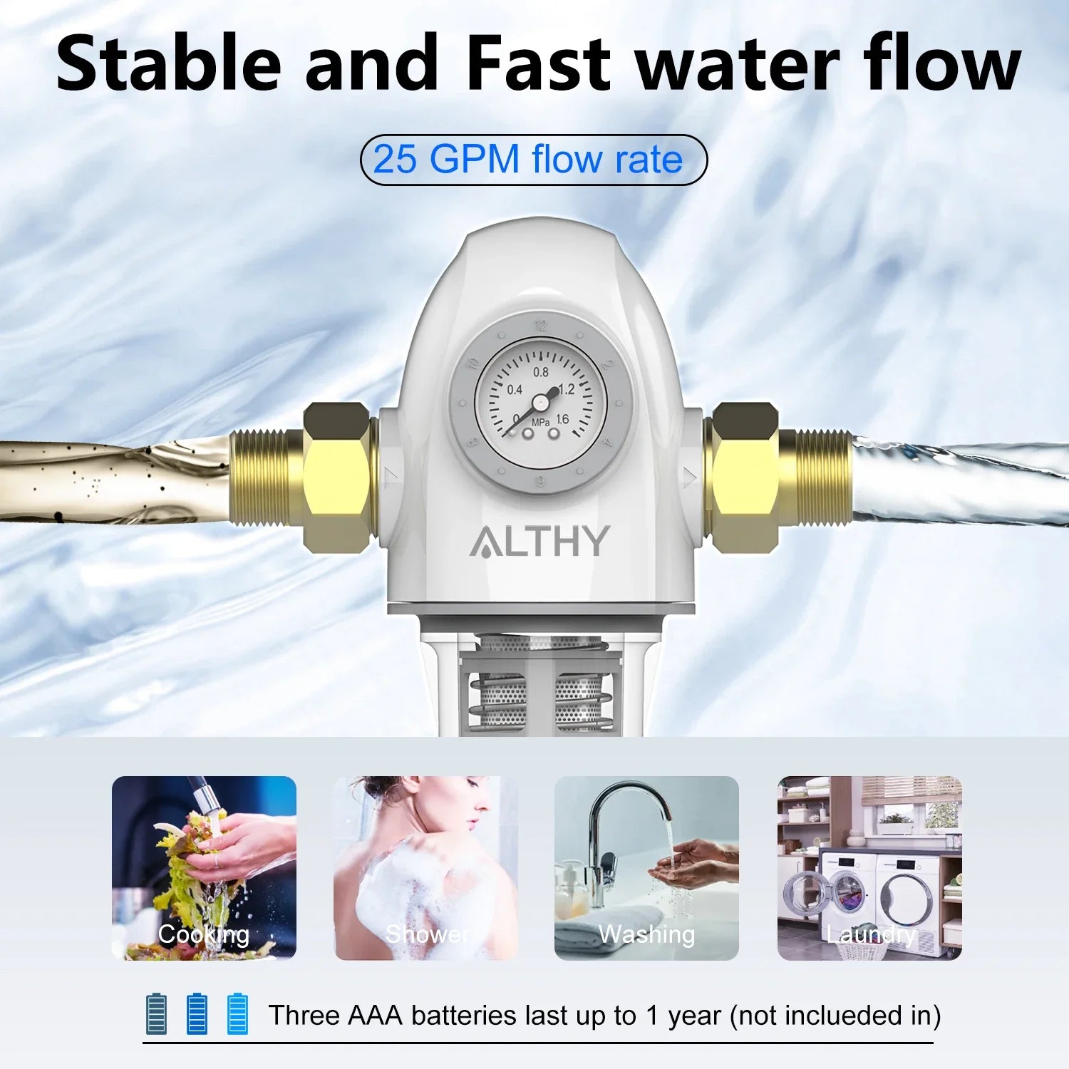 Full-Automatic Backwash Pre-Filter for Home Water System 5,000L/h