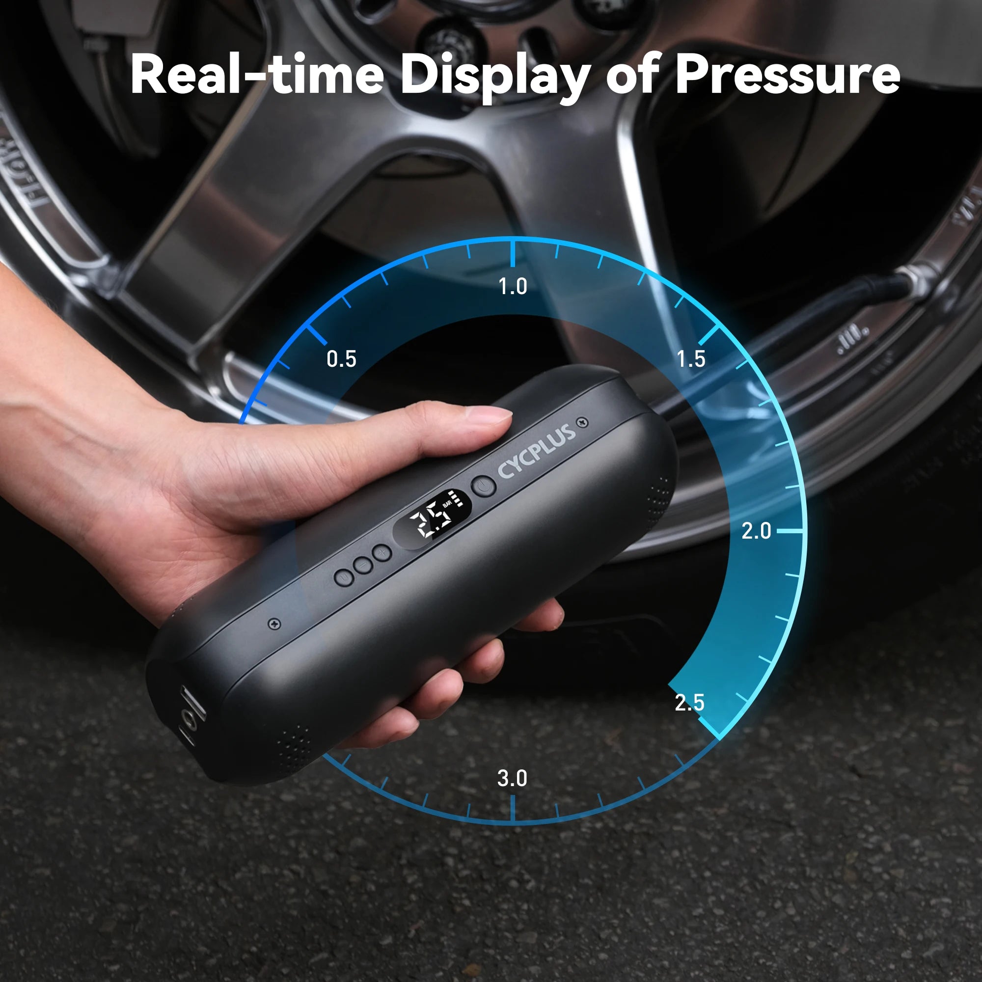150PSI Rechargeable Air Pump Type-C Inflator for Car Bike