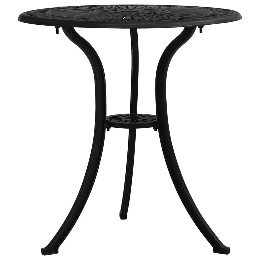 Heavy Duty Outdoor Coffee Table – Cast Aluminium, 62cm with Umbrella Slot
