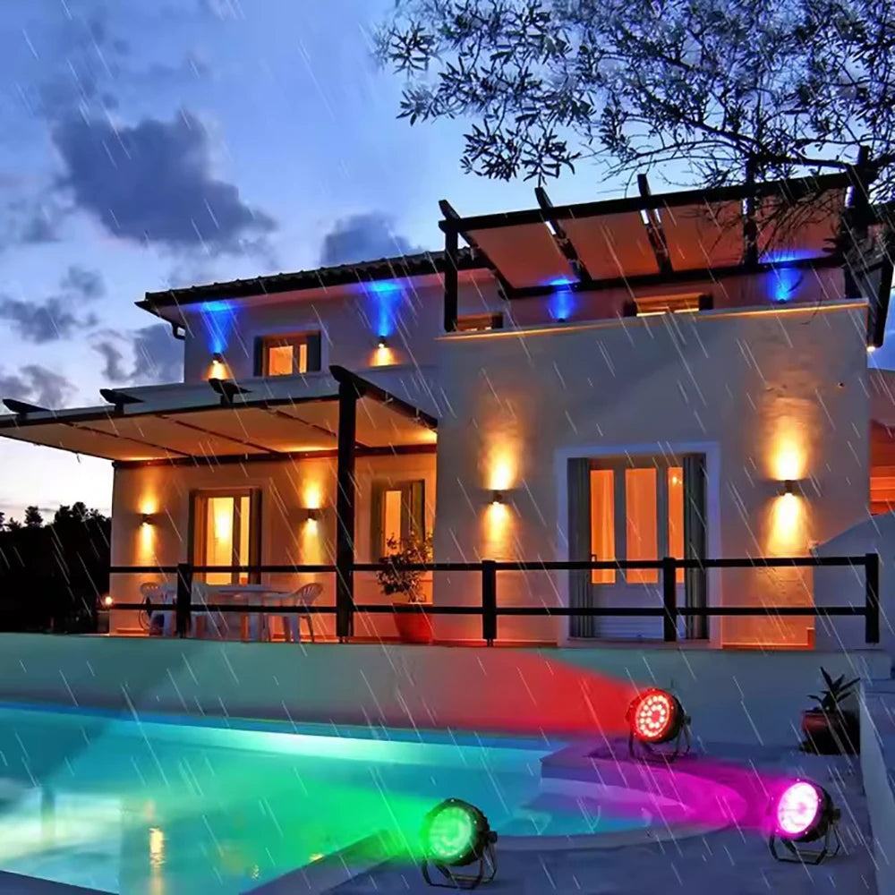 Professional DMX LED Par Light with RGBWA UV Effects for Outdoor Events