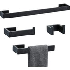 Black Bathroom Accessories Set, 4-Piece, 304 Steel