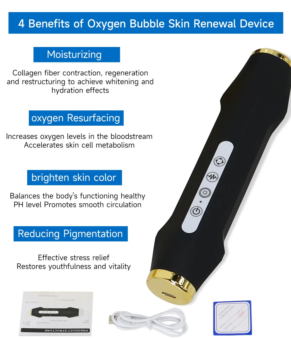 7-in-1 CO2 Bubble Oxygen Facial Machine with Retouch Kit