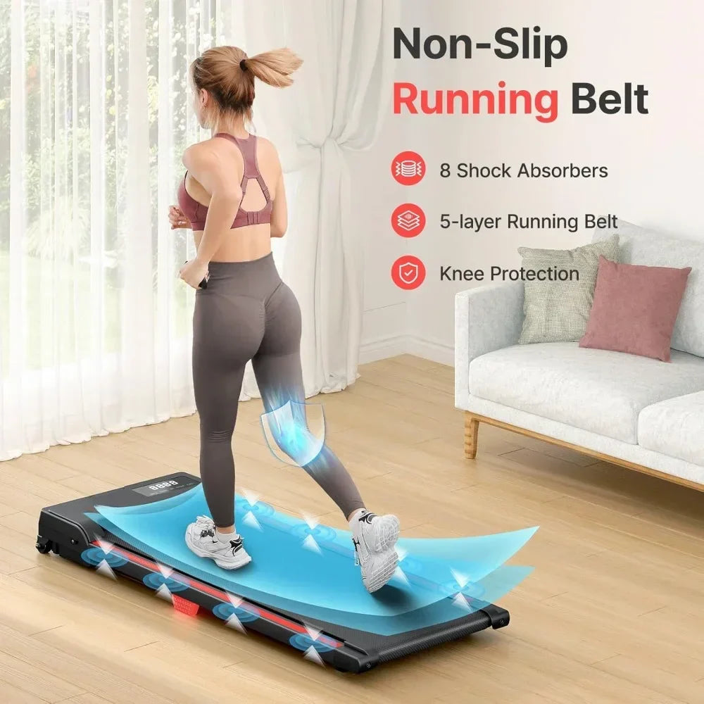 2-in-1 Under Desk Walking Pad Treadmill with Remote