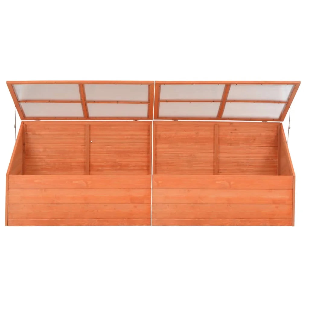 180cm Wooden Outdoor Greenhouse with Hinged Lid – Cold Frame Garden Bed