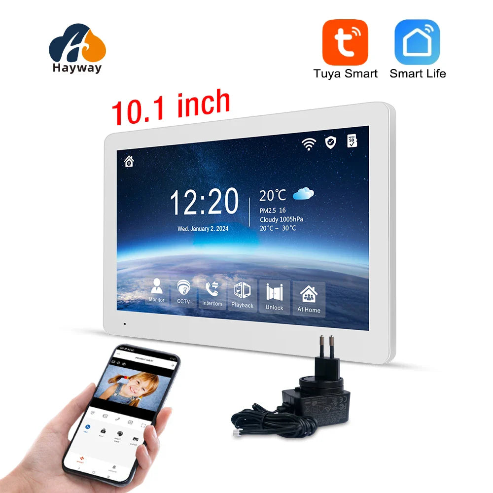 10-inch 1080P Wireless Video Intercom with Mobile Unlock R6-M535WA