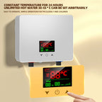 Compact Electric Water Heater for Bathroom & Kitchen, Adjustable Temperature
