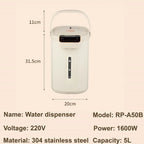 1600W 5L Electric Water Boiler with 14-Level Temp Control & Auto Dispense