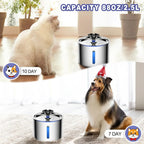 2.5L Stainless Steel Automatic Pet Water Fountain