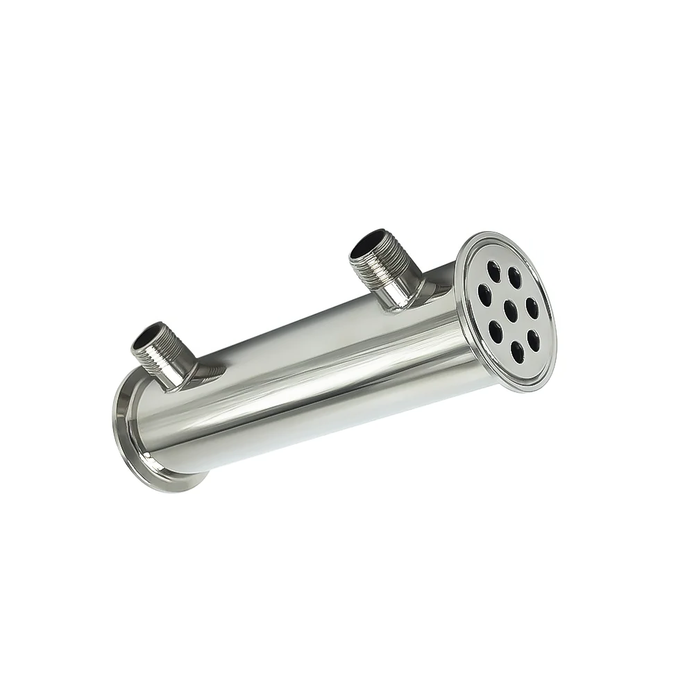 2-Inch Stainless Steel Reflux Condenser 8-Tube Cooling, 200mm, 304 Steel, Tri-Clamp Fitting