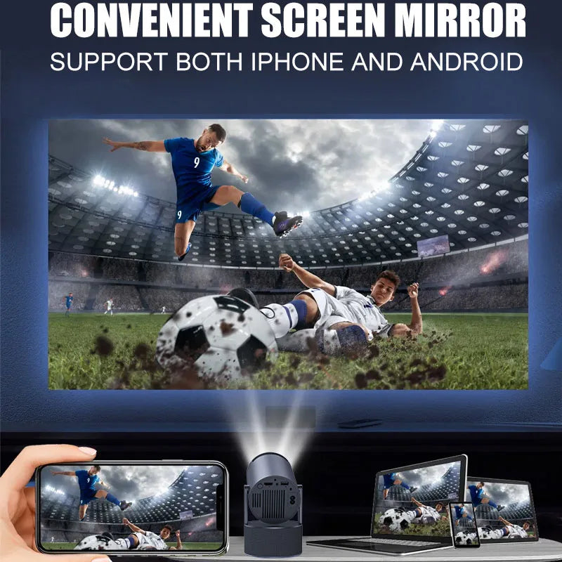 4K Portable Projector with Wi-Fi 6 and Android 11