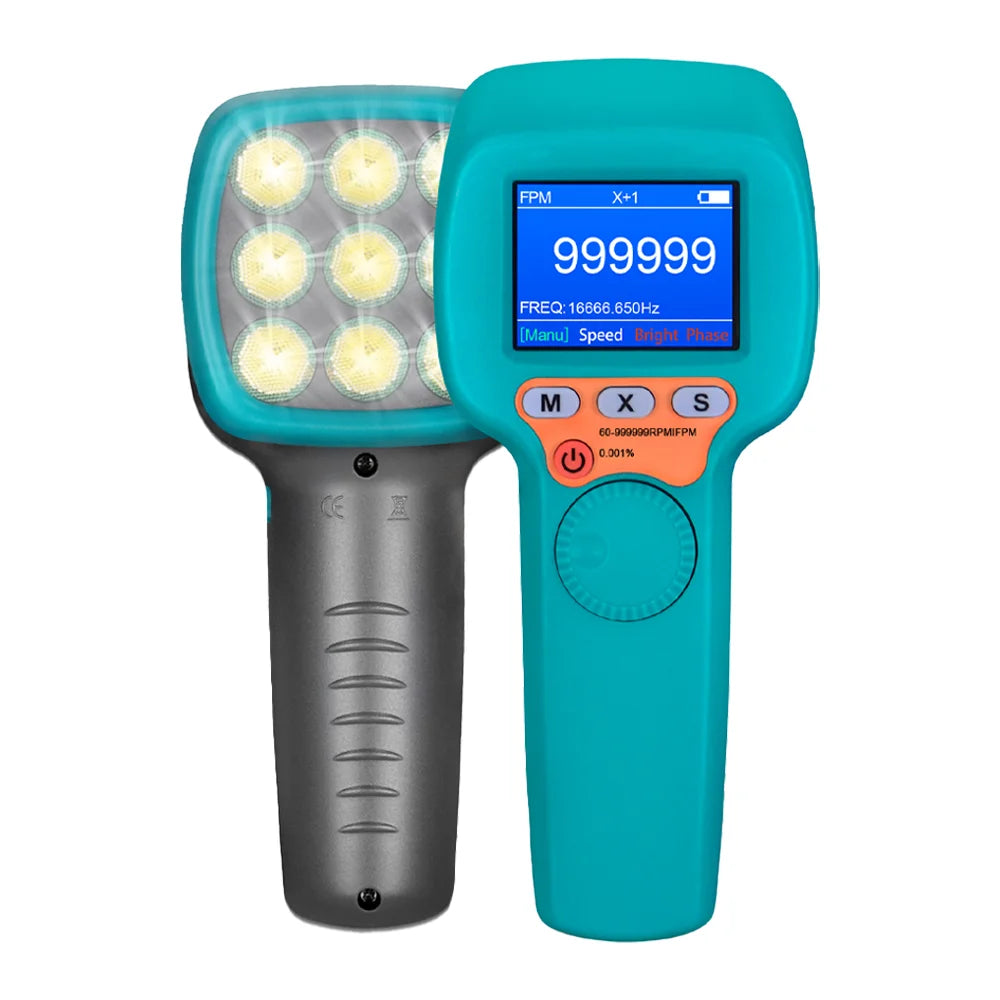 Rechargeable Stroboscope Tachometer with 8-Hour Battery Life