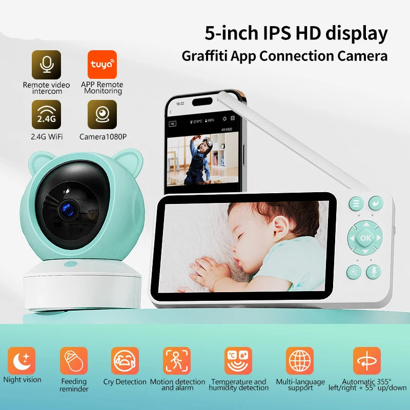 1080P WiFi Baby Monitor Camera with Night Vision and Smart Alerts – C14 Model