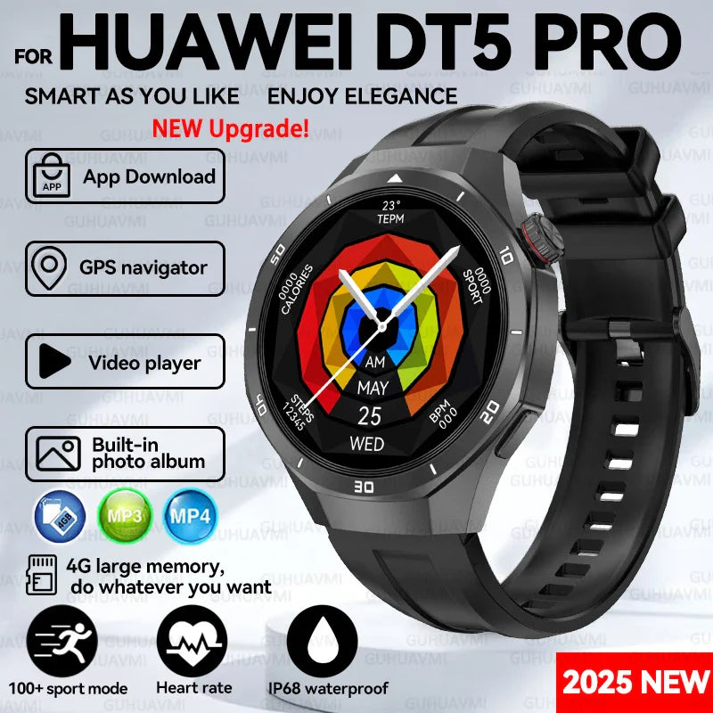 4GB GPS Sports Smartwatch with AMOLED Screen & Voice Assistant