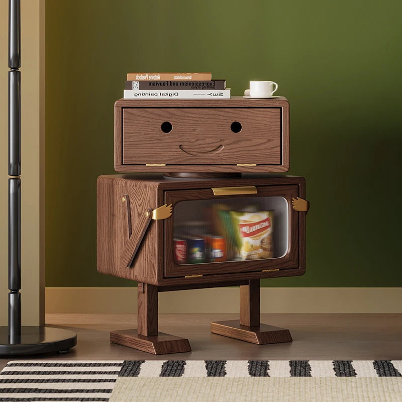 Modern Wooden Nightstand with Drawer Bedroom & Living Room Use