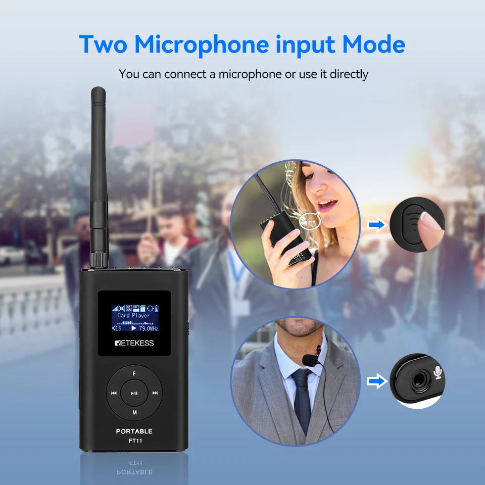 15-Receiver FM Wireless Audio Tour Guide System Portable