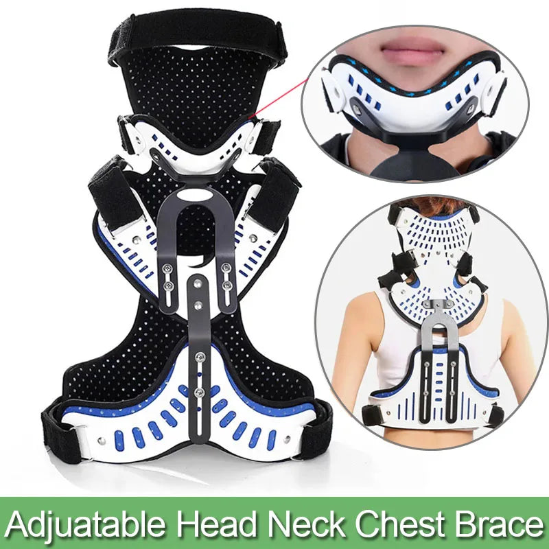 Adjustable Neck and Chest Orthosis with Chin Support – Breathable