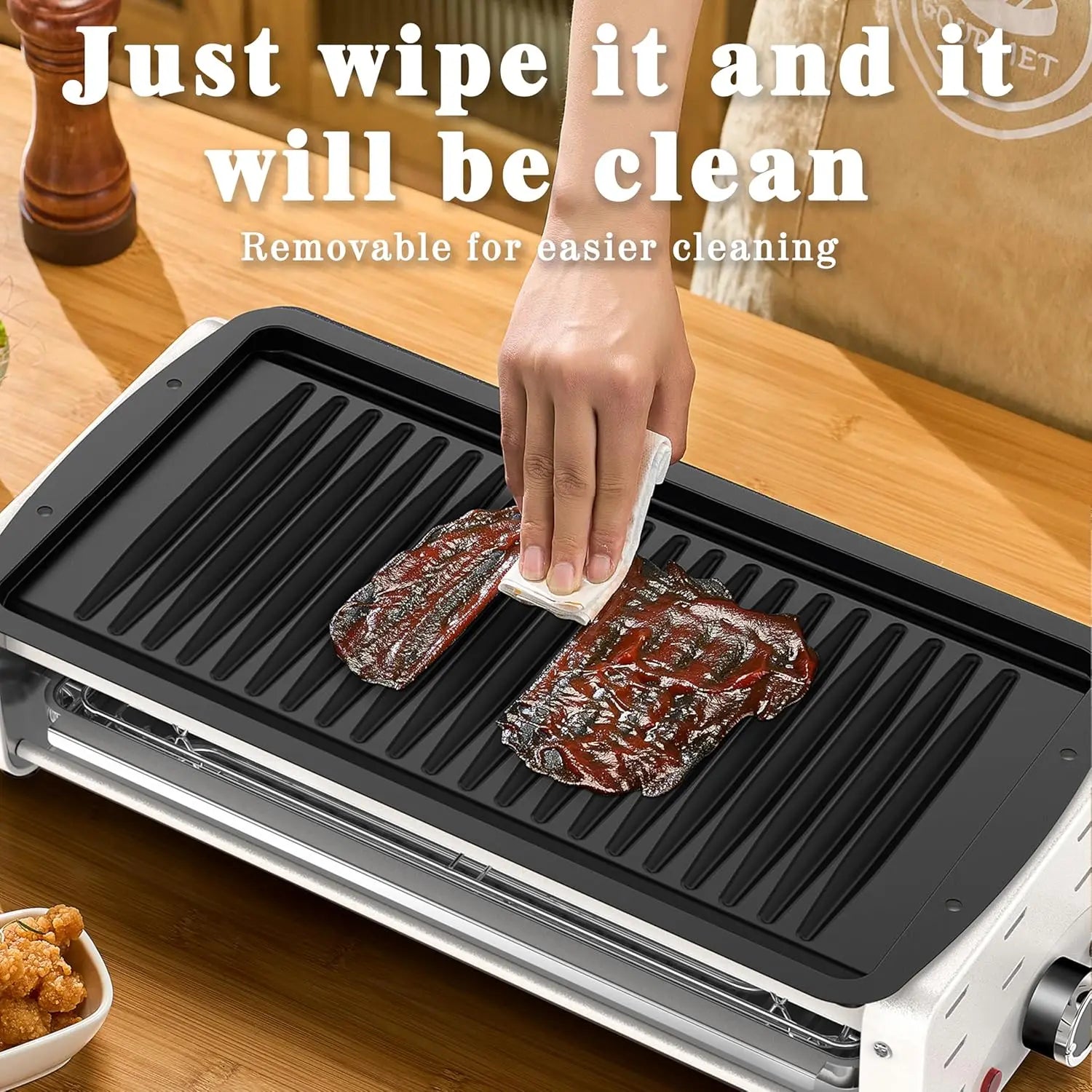 1700W 3-in-1 Electric Griddle with 5 Accessories & Adjustable Temperature