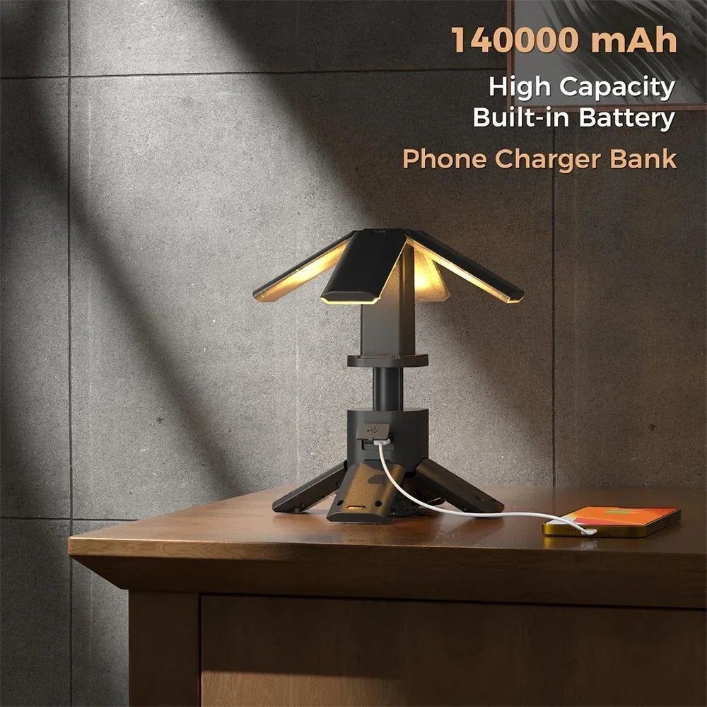 Waterproof Outdoor Lantern with Power Bank and Brightness Control