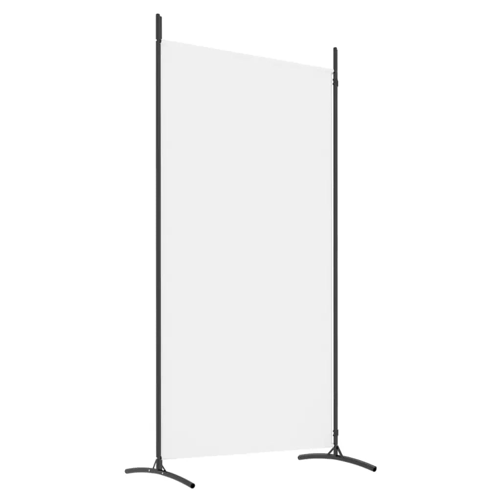 Portable 2-Panel Room Screen Divider 175x180cm – Foldable White Fabric Partition