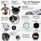Waterproof Smartwatch 1.46" AMOLED, GPS, 4GB RAM, Bluetooth Call