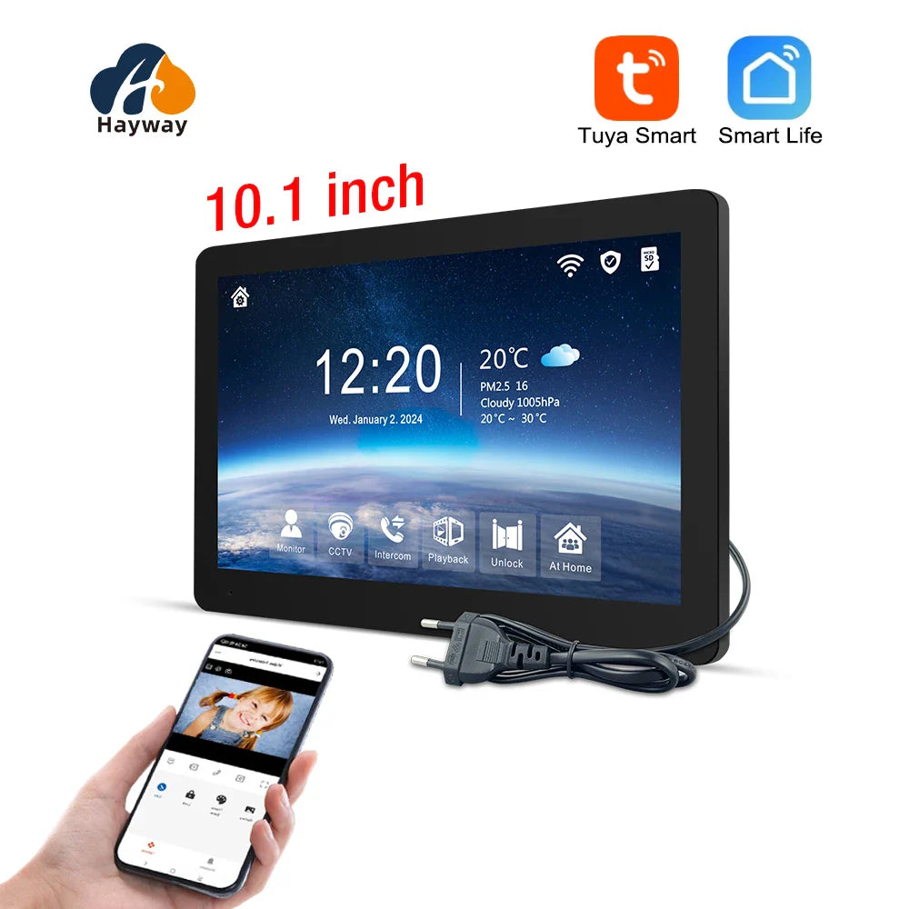 10-inch 1080P Wireless Video Intercom with Mobile Unlock R6-M535BA-B