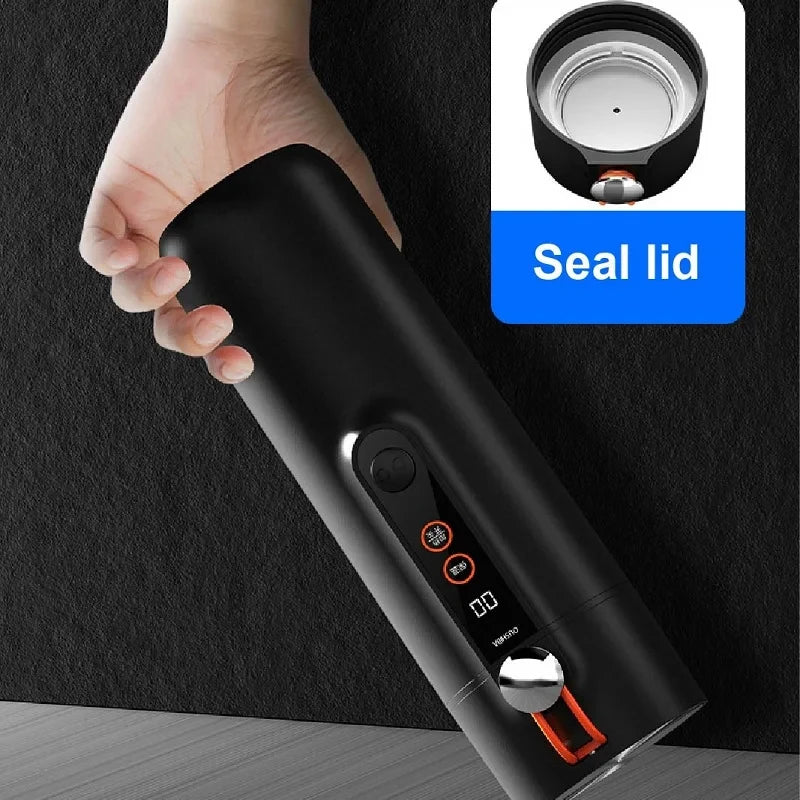 460ml Smart Travel Electric Hot Cup 12V/24V Portable Car Kettle with Adjustable 60-100°C Heating