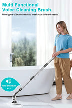 Cordless Bathroom Scrubber with Adjustable Extension Handle