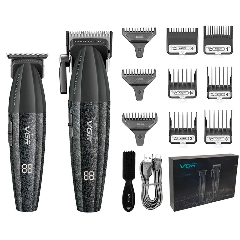 Rechargeable Hair Clipper Kit with Multiple Guide Combs