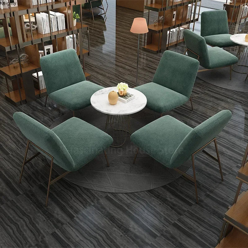 Minimalist Lounge Armchair Soft Sponge Filling, Ideal for Coffee Shop, Lobby or Home