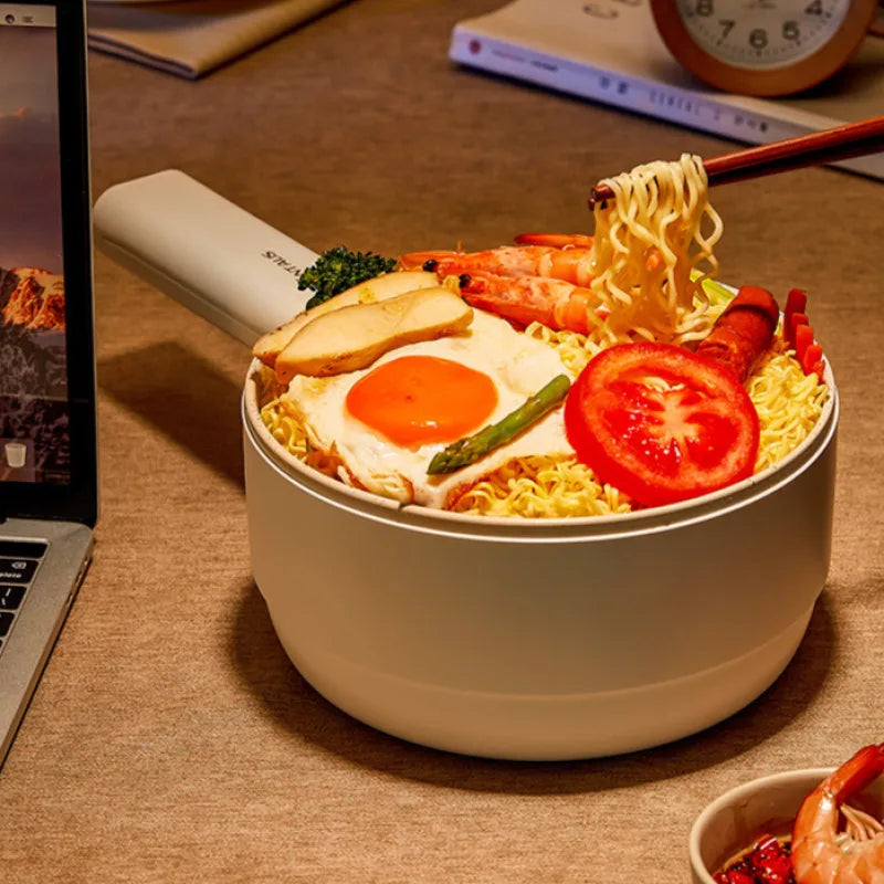 2-Layer Compact Electric Hot Pot with Frying Pan Function