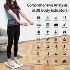 Digital Bathroom Scale with 8 Electrodes & USB Charging