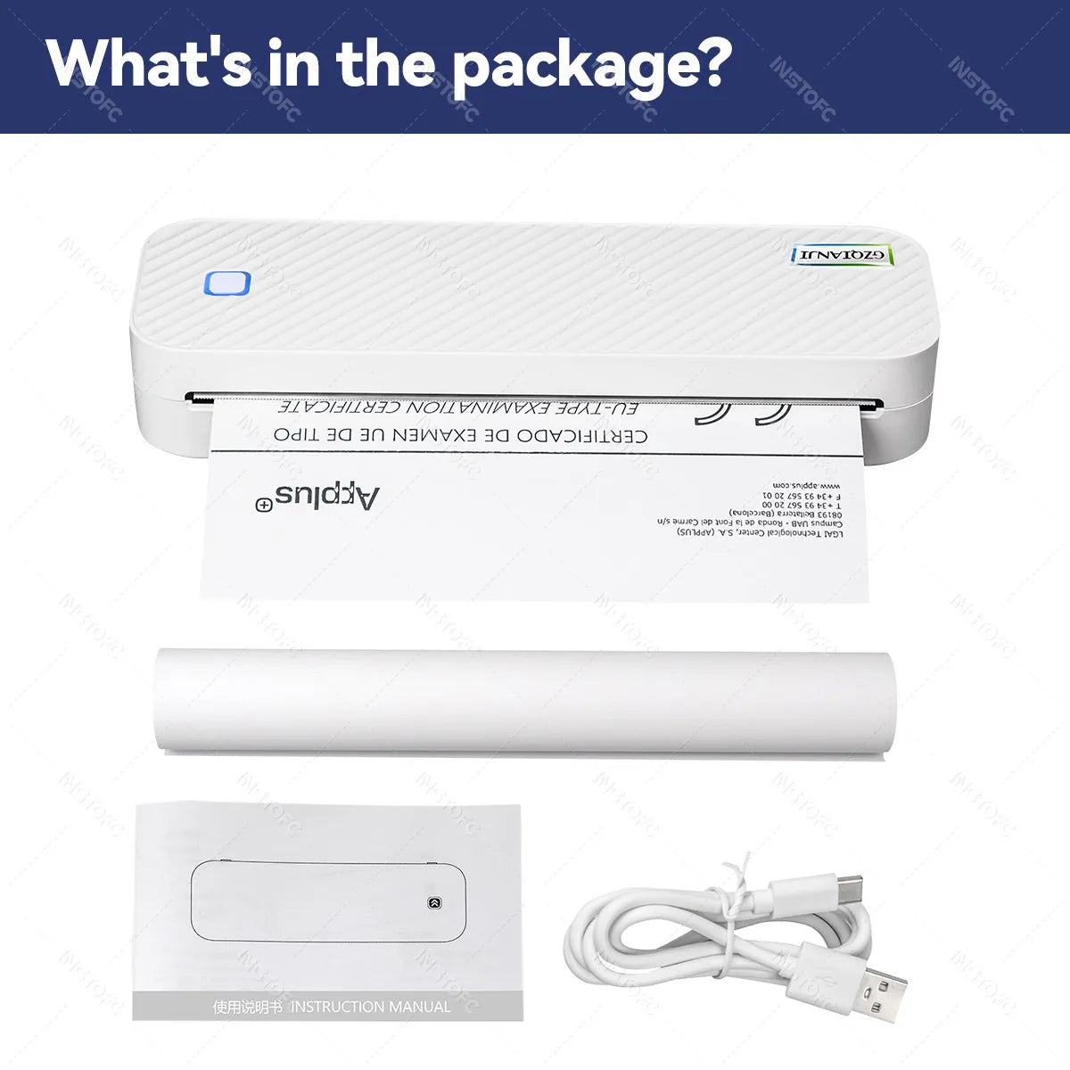 Wireless A4 Thermal Printer for Home, Office & Travel