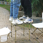 Folding Outdoor Camping Table with Storage Net Grey