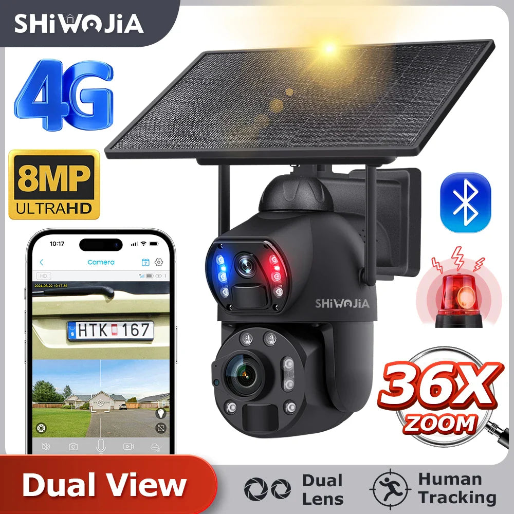 36x Zoom Solar WIFI Outdoor Security Camera