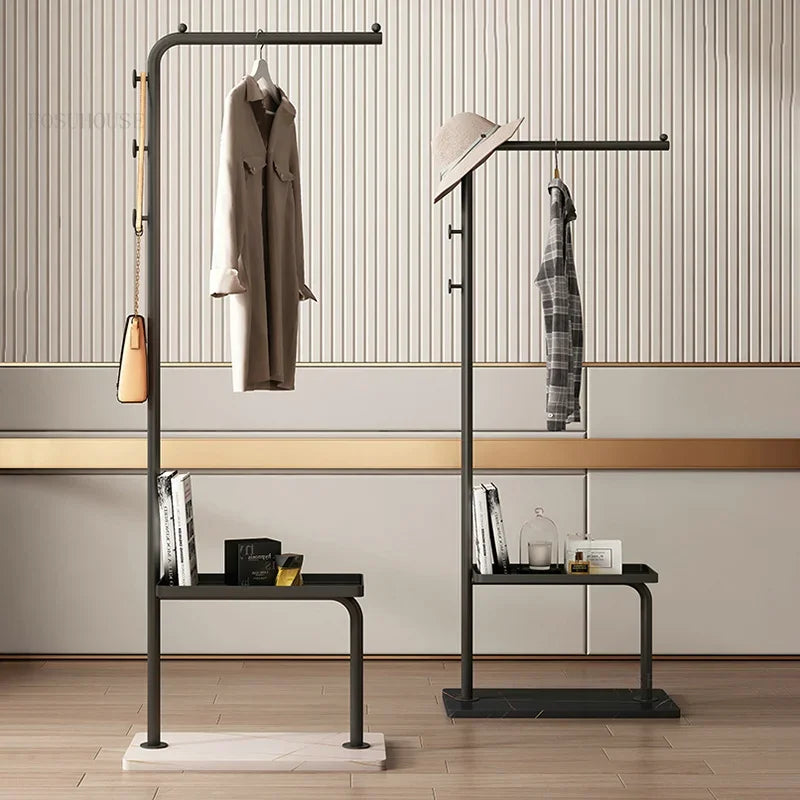 Adjustable Wrought Iron Coat Rack Freestanding Living Room & Bedroom Hanger