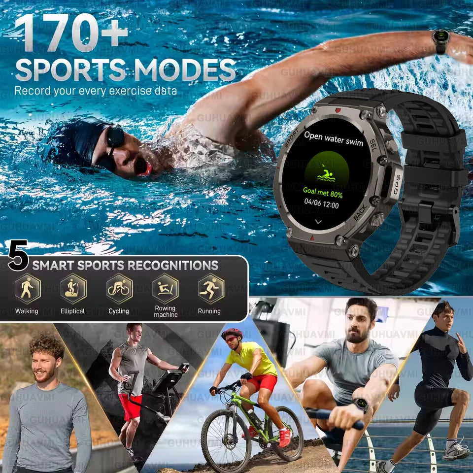 Outdoor Smartwatch with Heart Rate Monitor, AMOLED Screen and Long Battery Life
