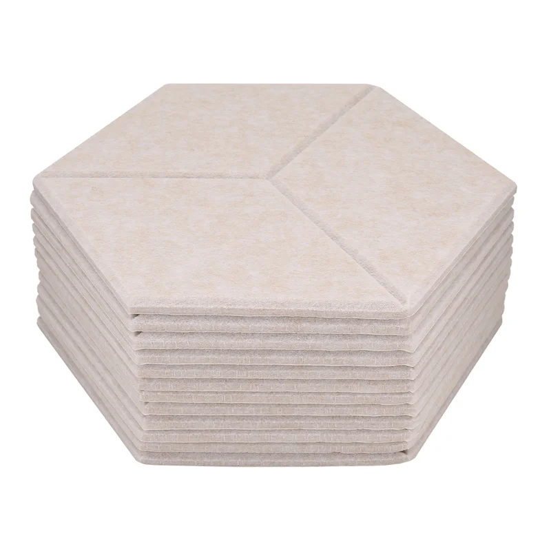 12-Pack Self-Adhesive Acoustic Foam Panels for Soundproofing - Camel