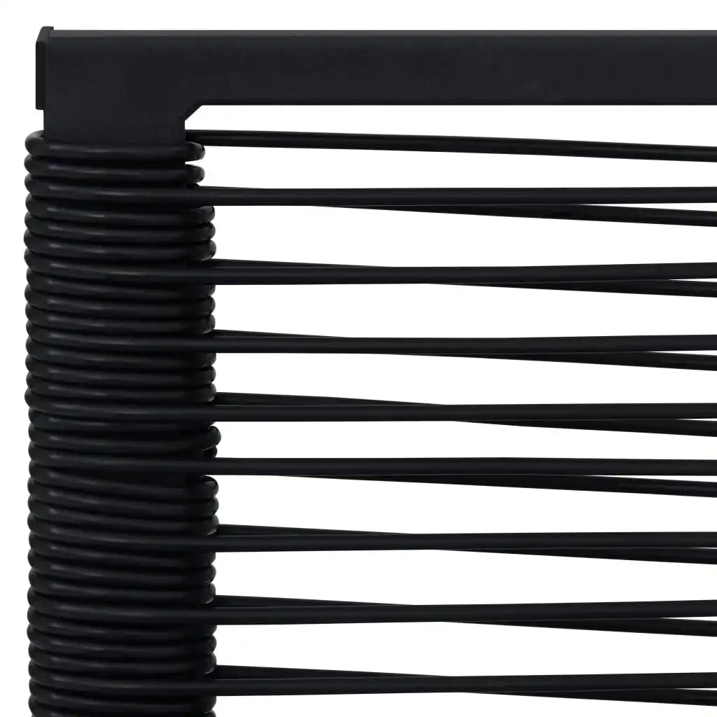 2x Outdoor Garden Chairs PVC Rattan Black – Weather-Resistant & Sturdy Frame