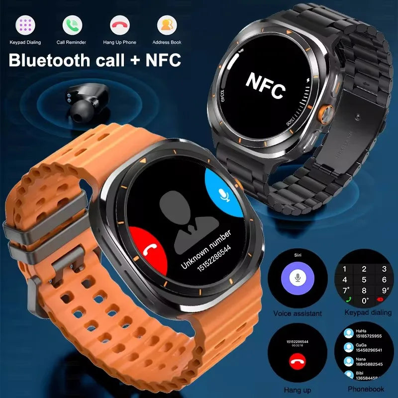 Waterproof 1.5" AMOLED Smartwatch with Voice Assistant & 100+ Sports Modes