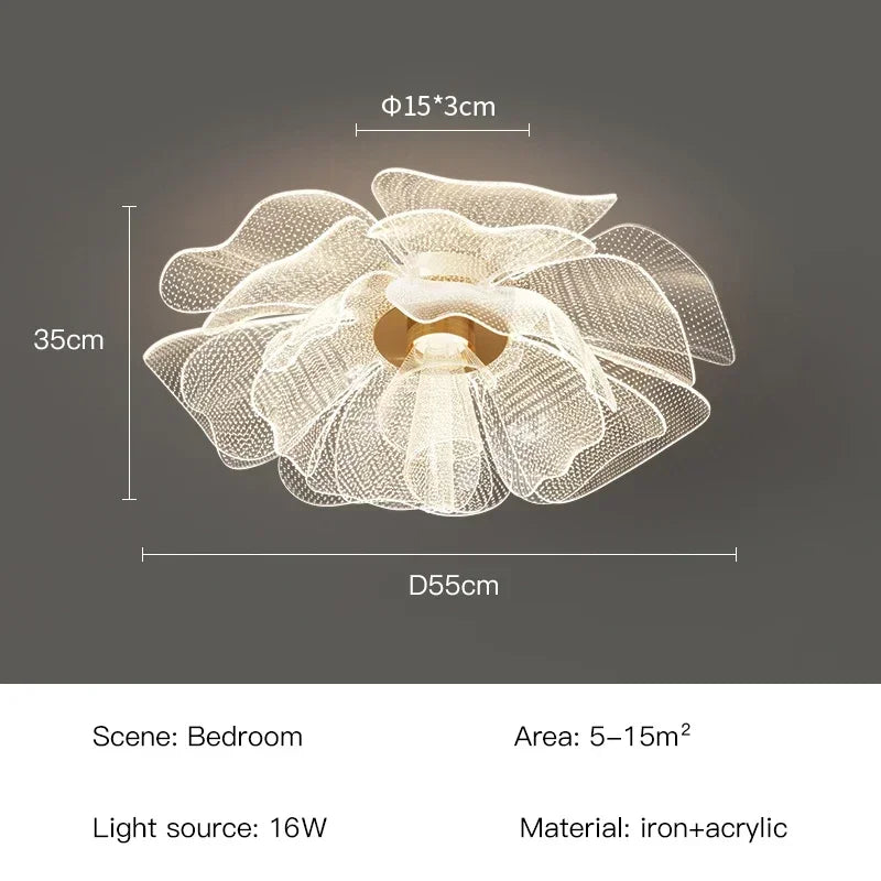 Modern Flower LED Ceiling Lamp for Bedroom or Hallway