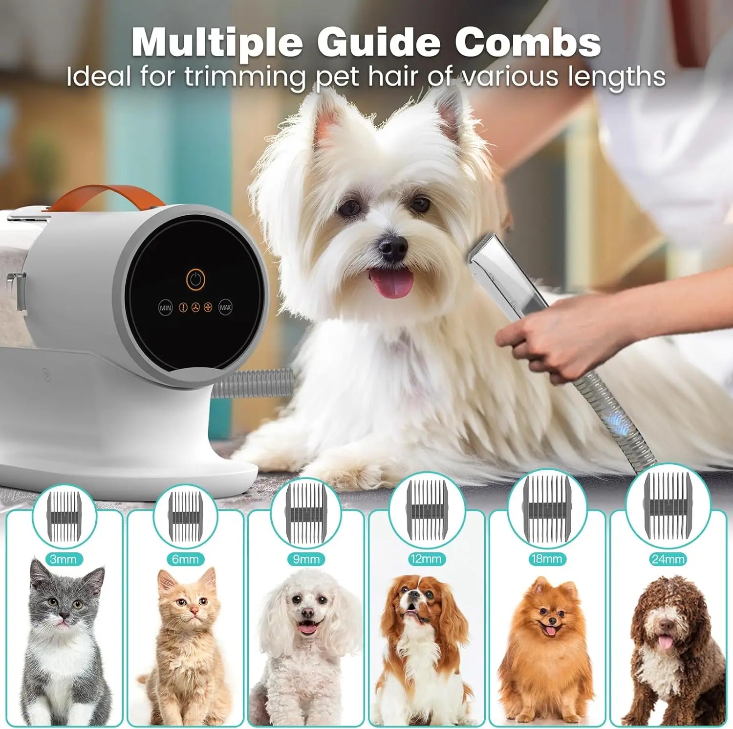 5-in-1 Pet Grooming Kit with Vacuum, Clippers & Comb