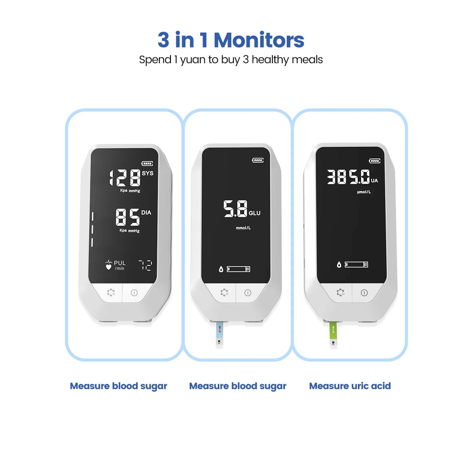 3-in-1 Home Health Monitor with Voice Broadcast