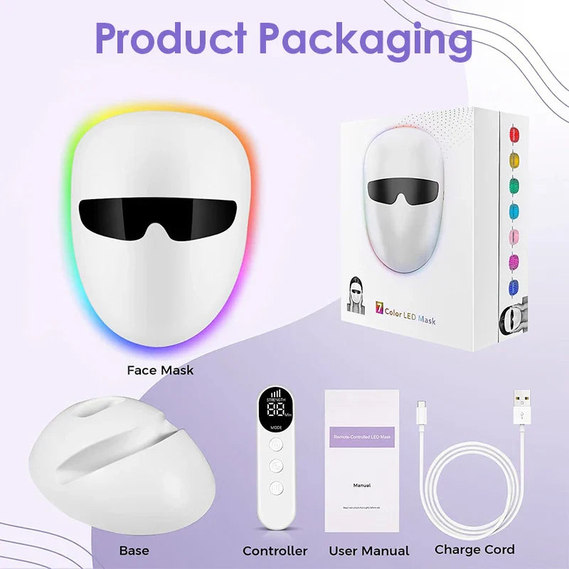 Portable LED Face Mask for Anti-Aging & Acne Treatment