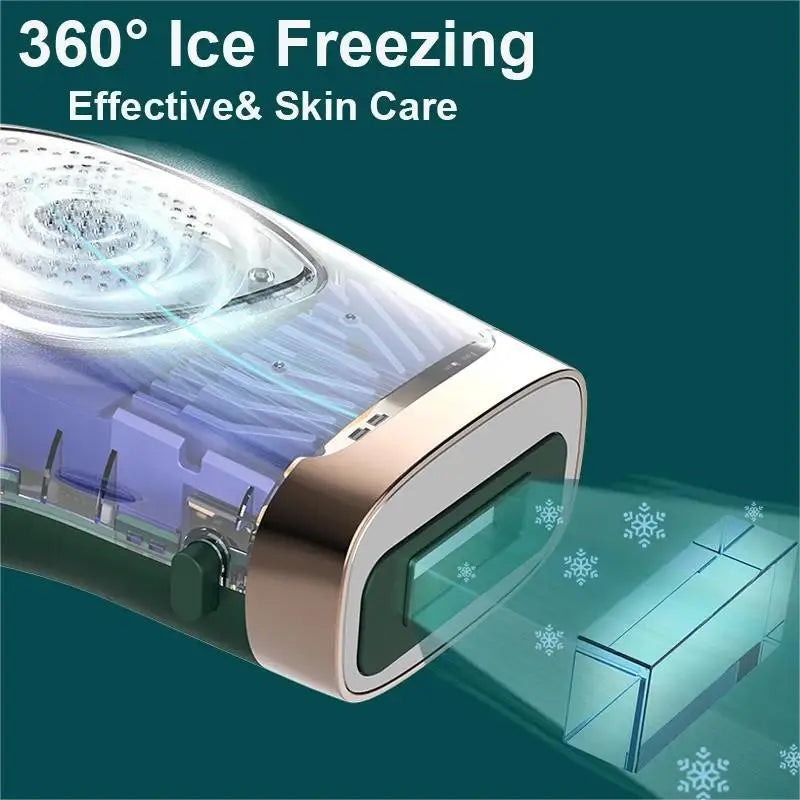 Portable IPL Hair Removal Epilator with 9 Intensity Levels & Auto Mode Add 3 Lamp