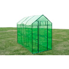 Heavy Duty Outdoor Greenhouse with Powder-Coated Steel Frame & 2 Shelves – 2.4m Long