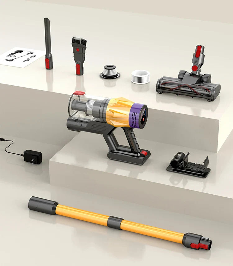 Wireless Handheld Vacuum with Mite Brush and Folding Rod