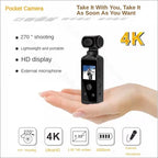 Portable 4K WiFi Action Camera with 270° Rotating Lens & 30M Waterproof Case Helmet, Bike & Travel Video