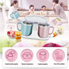Double Barrel Ice Cream Maker with 1L Capacity – Homemade Yogurt & Frozen Dessert Machine